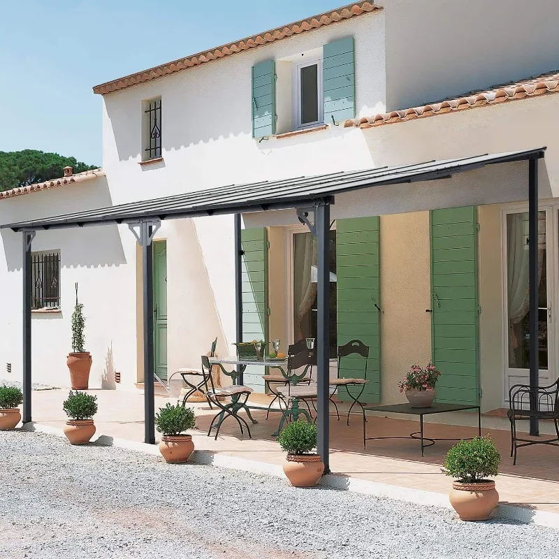 Custom-made Aluminum Gazebo with A Waterproof  Shaded Roof  Suitable for Garden Patios  Villa Carports  and Backyard Shading.