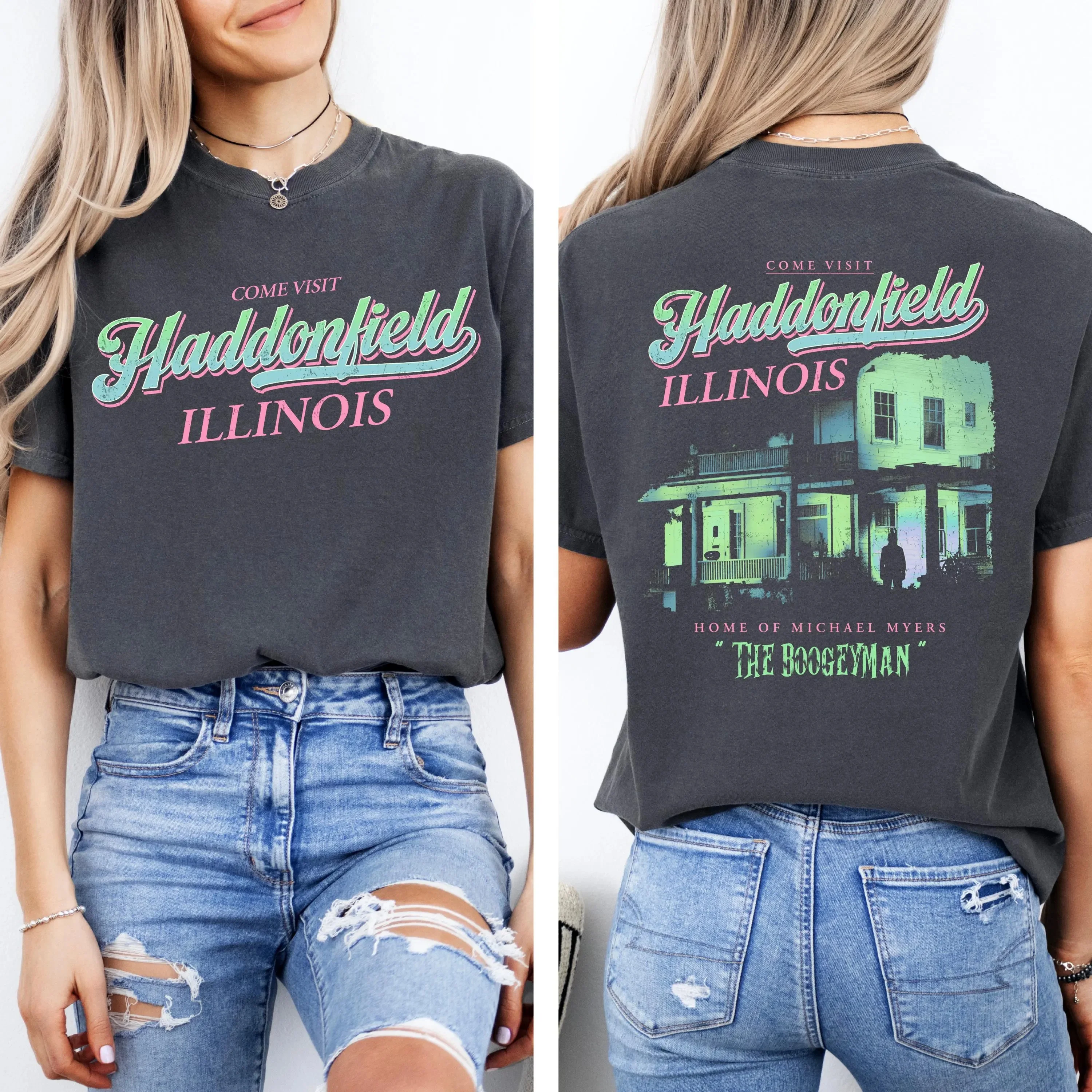 مرحبا بكم في قميص هادونفيلد مايكل مايرز هاددونفيلد قميص الهالوين فيلم الرعب التي شيرت فيلم الهالوين المحملة #3