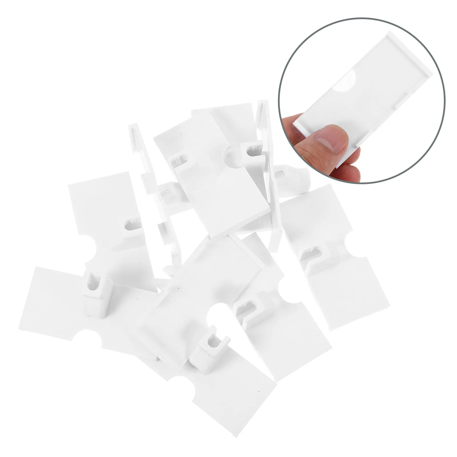 

10Pcs Plastic White Price Card Holders Shelf Label Clips for Retail Store Supermarket Reusable Price Tags Display Holder