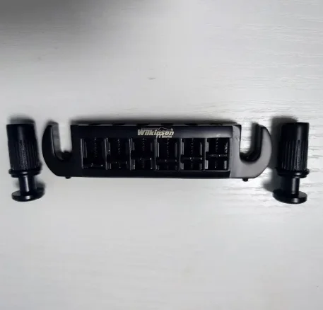 Wilkinson Electric Guitar Bridge Tailpiece WOGT3 Adjustable Wraparound Black/Silver - Brand New New Products Hot Sale-