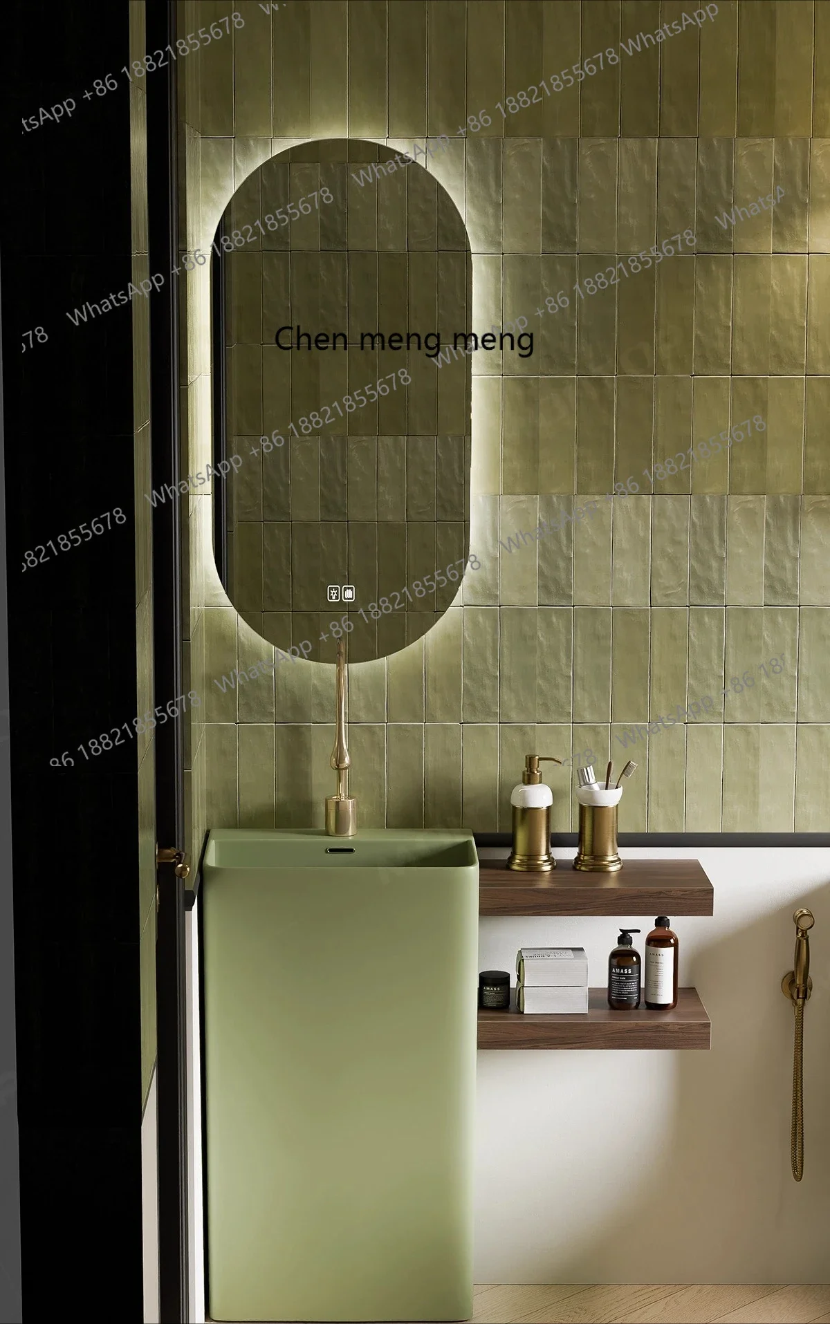 

X Double-layer slate column basin, bathroom, balcony floor-to-ceiling hand washing, washbasin