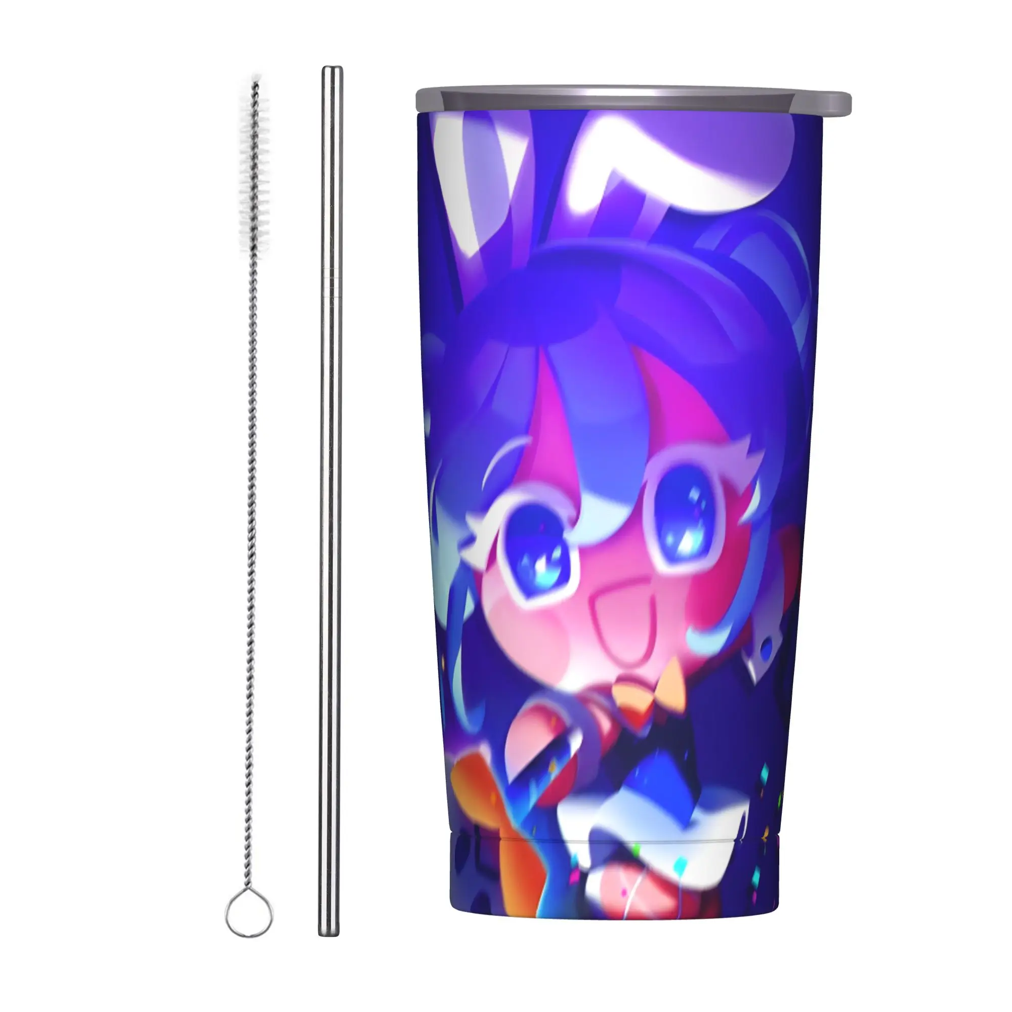 Magicals Soda Insulated Tumbler with Straws Lid Cookies Runs Kingdoms Vacuum Thermal Mug Double Wall Bottle Cup, 20oz
