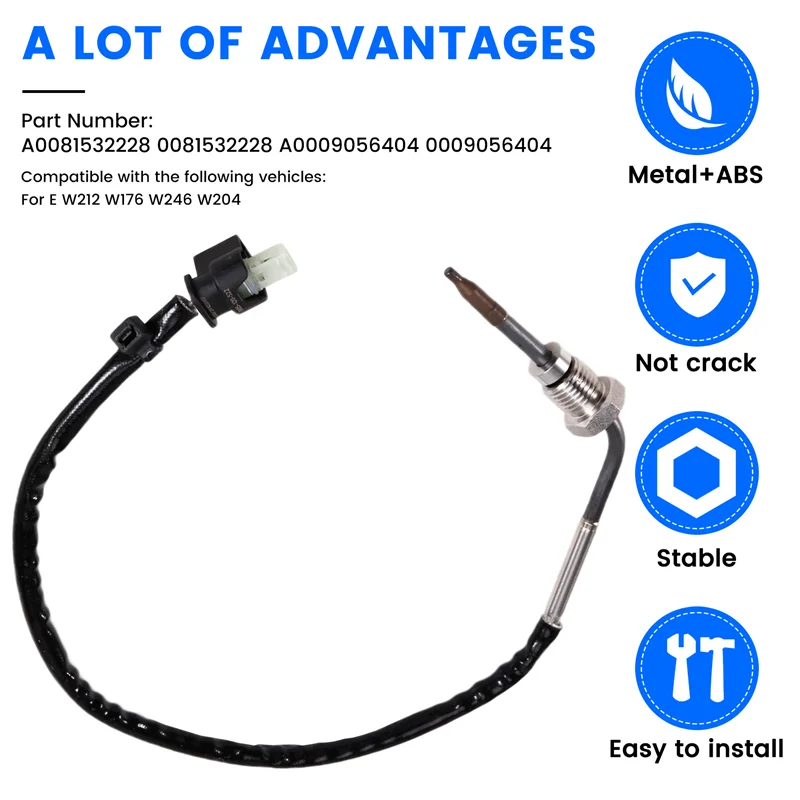 

Universall A0081532228 Car Exhaust Temperature Sensor For Mercedes-Benz E W212 W176 W246 W204 A0009056404