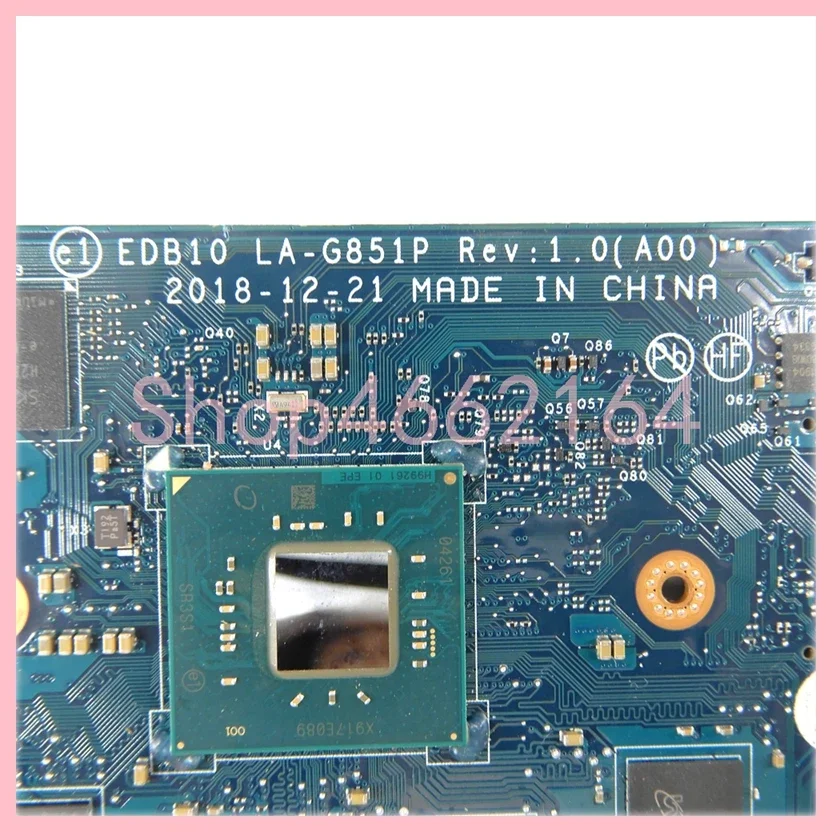 Imagem -04 - Placa-mãe Portátil para Chromebook Dell La-g851p Cpu N4000 4gb Ram Ssd 32gb 3100v 100 Testado ok