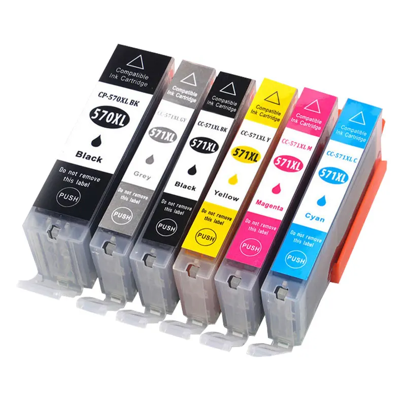 PGI 570 CLI 571 XL Compatible ink cartridge For Canon PIXMA MG5750 MG5751 MG6851 MG6852 TS6050 TS5050 T5051 Printer