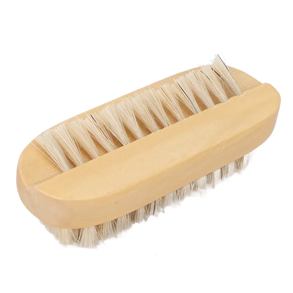 Wooden Nail Cleaning Brush Double Sided Two-sided Double Sided Nail Scrubber Manicure Pedicure Brush Household Personal Cleaning