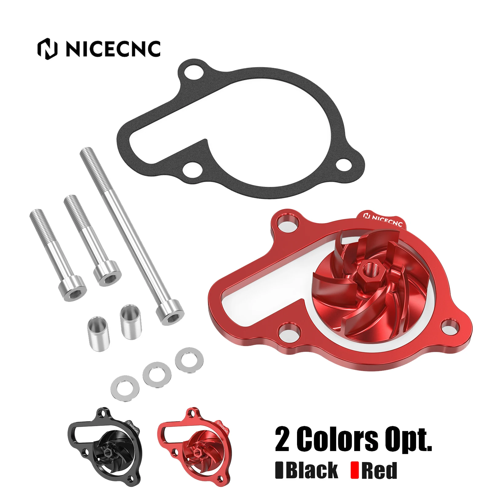 

NICECNC For Honda 2021-2025 CRF450R CRF450RX CRF450RWE CRF 450R 450RX 450RWE Oversized Water Pump Impeller Cooler Spacer Kit