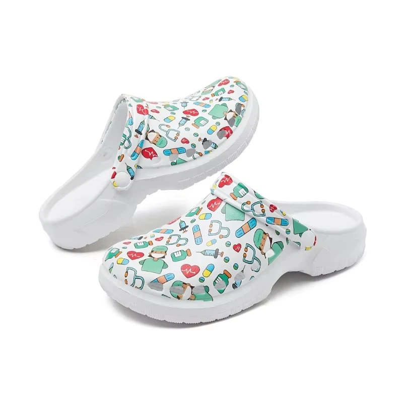 รองเท้าแตะแพทย์ผู้หญิง รองเท้าแพทย์ EVA กันลื่น รองเท้าพยาบาล รองเท้าผ่าตัด รองเท้าทางการแพทย์ กันลื่น รองเท้าสปา ร้านเสริมสวย รองเท้าโรงพยาบาล ลายการ์ตูน