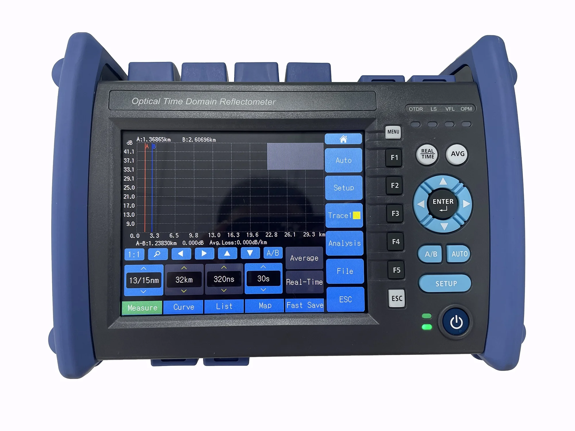 1310/1550nm 32/30dB 100KM Touch Screen Multi-Core Test Intelligent OTDR Similar to YOKOGAWA AQ1210 OTDR Machine