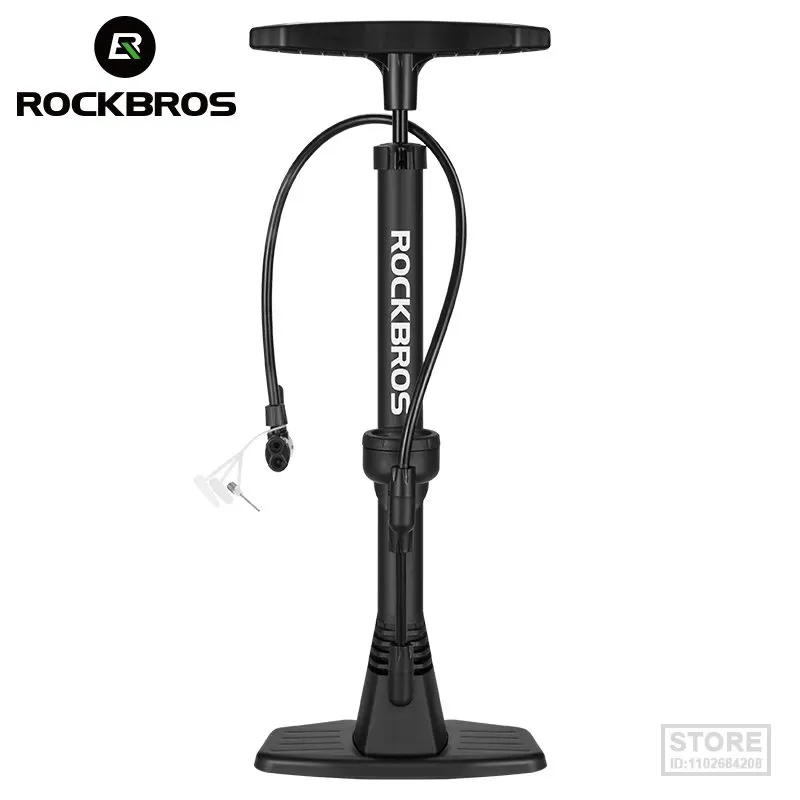 

ROCKBROS Bicycle Pump 160PSI High Pressure Labor-saving Portable With Gauge Inflator MTB Road Bike Accessories