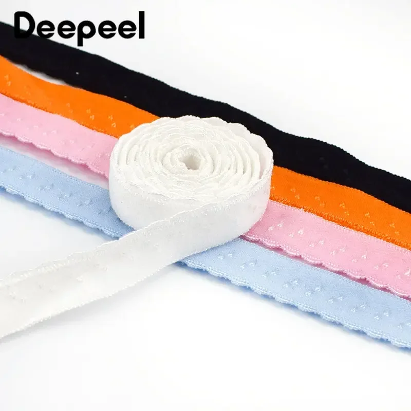 5/10Meters Deepeel 11mm Colored Elastic Band Underwear Stretch Rubber Ribbon Shoulder Strap Belt Clothing Tape Sewing Accessory