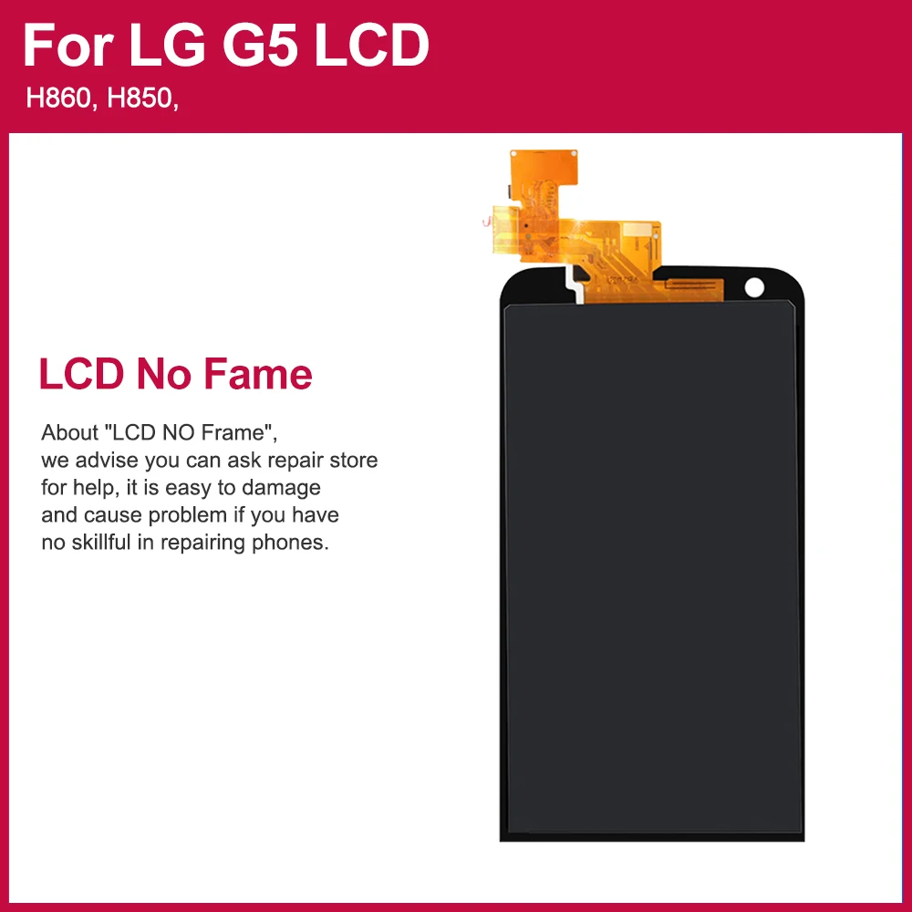 100% tested lcd for LG G5 LCD Display Touch Screen Digitizer Assembly for LG H840 H850 H860 Mobile phone LCD replacement parts.