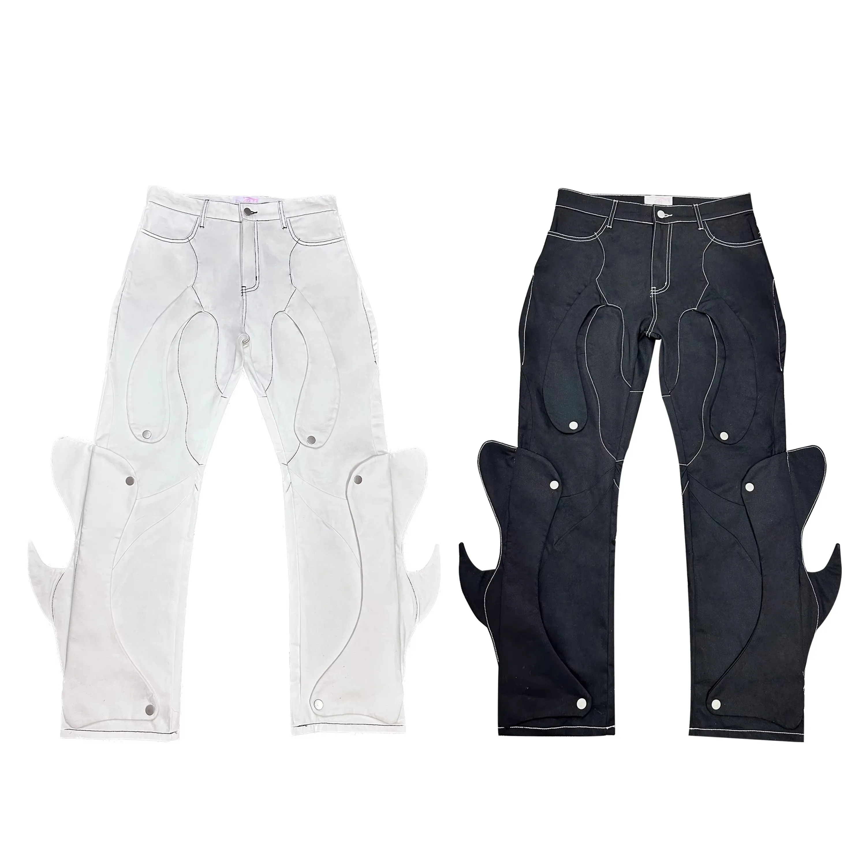 27-46 2025 roupas masculinas femininas estilo yamamoto desconstruir calças perfiladas calças retas amantes passarela plus size traje