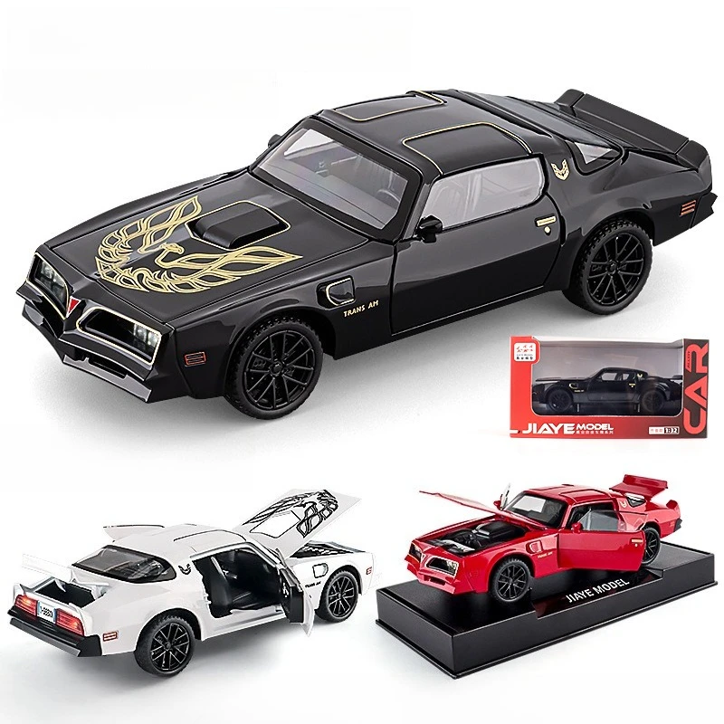 

Масштабная модель американского спортивного автомобиля Firebird 1:32, литая, коллекционная, для мальчиков, игрушка