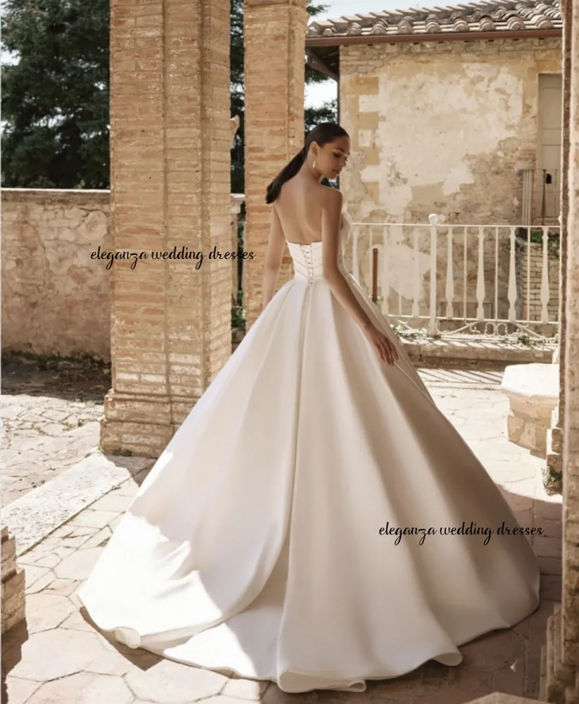 Customized Sleeveless A-Line Wedding Dress Sweetheart Simple Party Princess Bride Gown  Vestido de novia 2025