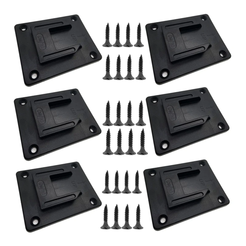 6Pcs Electric Tool Holder Base Wall Mount Power Machine Storage Rack for 14.4-18V LXT Electric Drill Power Tool