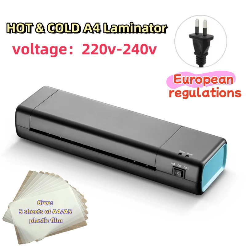 

New Plastic Sealer with 10 Sheets Laminating Film, 9 Inch Hot and Cold Laminator, Hot and Cold Laminator for Home School Office