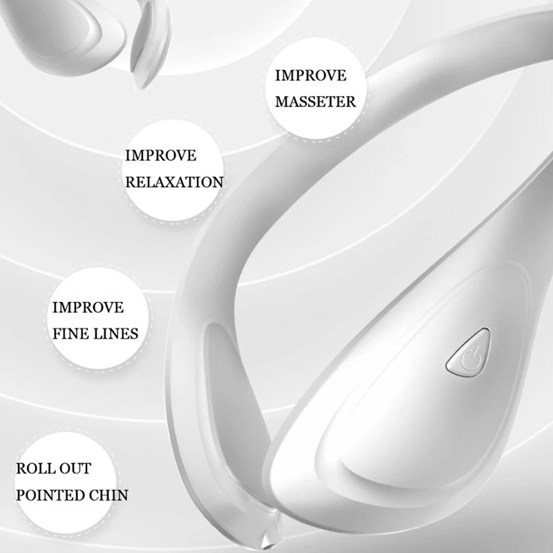 신형 전기 V 페이스 리프팅 마사지기 얼굴 슬리밍 벨트 얼굴 근육 자극기 얼굴 탄력 기계 EMS V-페이스 운동기구