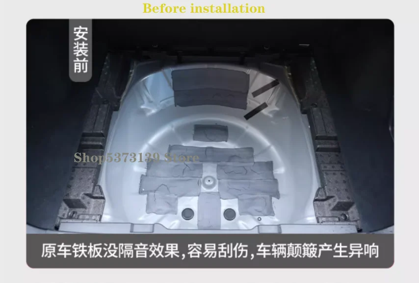 For Subaru Forester/Outback 2019-2023 Spare Tire Box Sound Insulation Cotton Trunk Heat Insulation Foam Flame Noise Reduction YJ