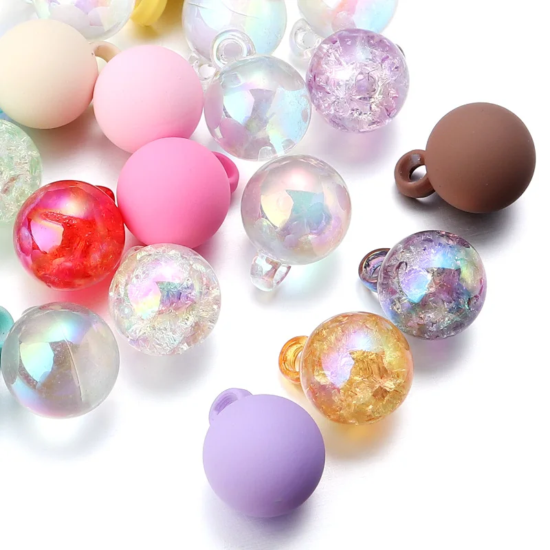 16mm Acrylic round beads 10pcs/lots mix color DIY Jewelry accessories for charms pendant necklace making free dropshipping