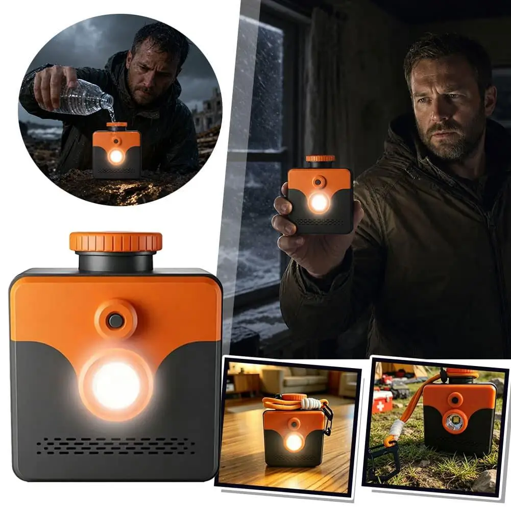 Disaster Relief Salt Water Lamp Creative Outdoor Emergency Rescue Light Handheld Strong Flashlight Camping Backup Lighting Tools
