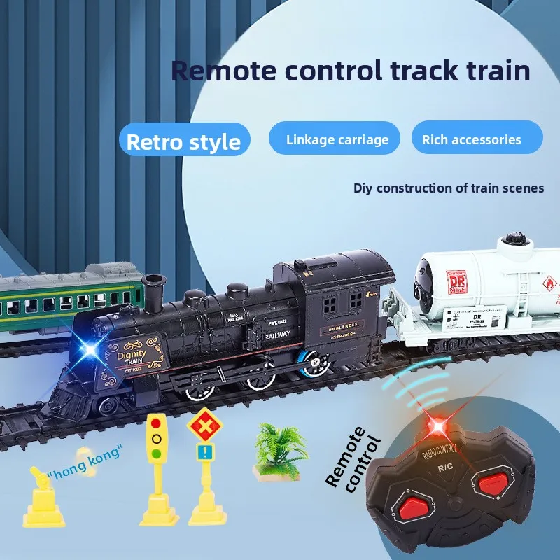 Remote Controlled Train Toy Track Small Train Model Children's Gift Toy