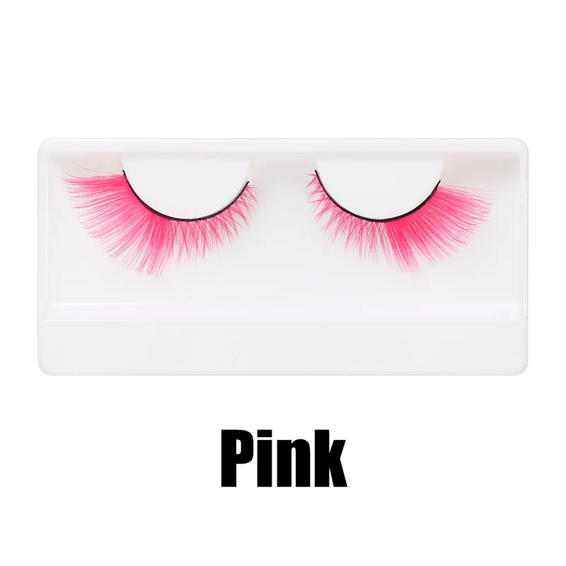 DINGSEN 1/5/10 Paar Bunte Flauschige Streifen-Wimpern Natürliche Weiche Wimpern Wispy Falsche Wimpern 3D Lockige Wimpern für Make-up – Detail 8