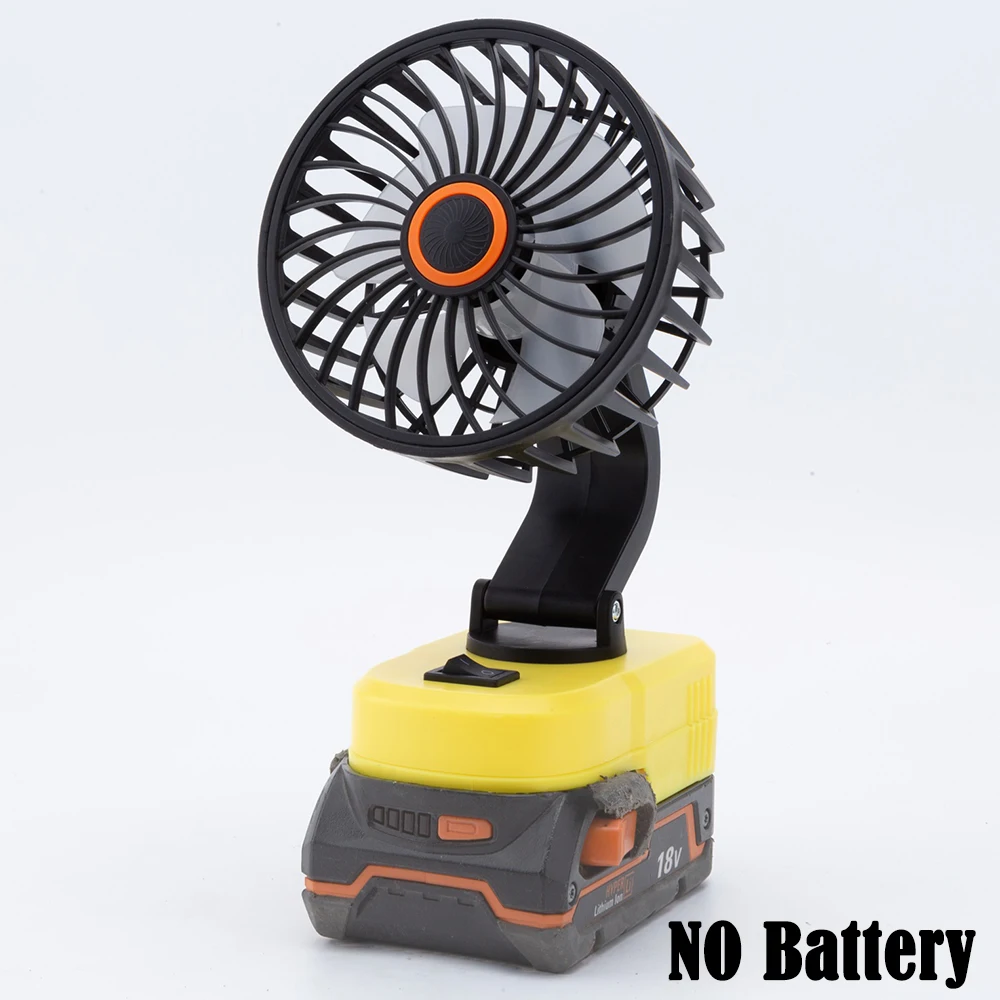 Portable Workshop Jobsite Fan For Ridgid AEG 18V Lithium Battery Li-Ion Bare Tool Cordless Fan(Battery not included)