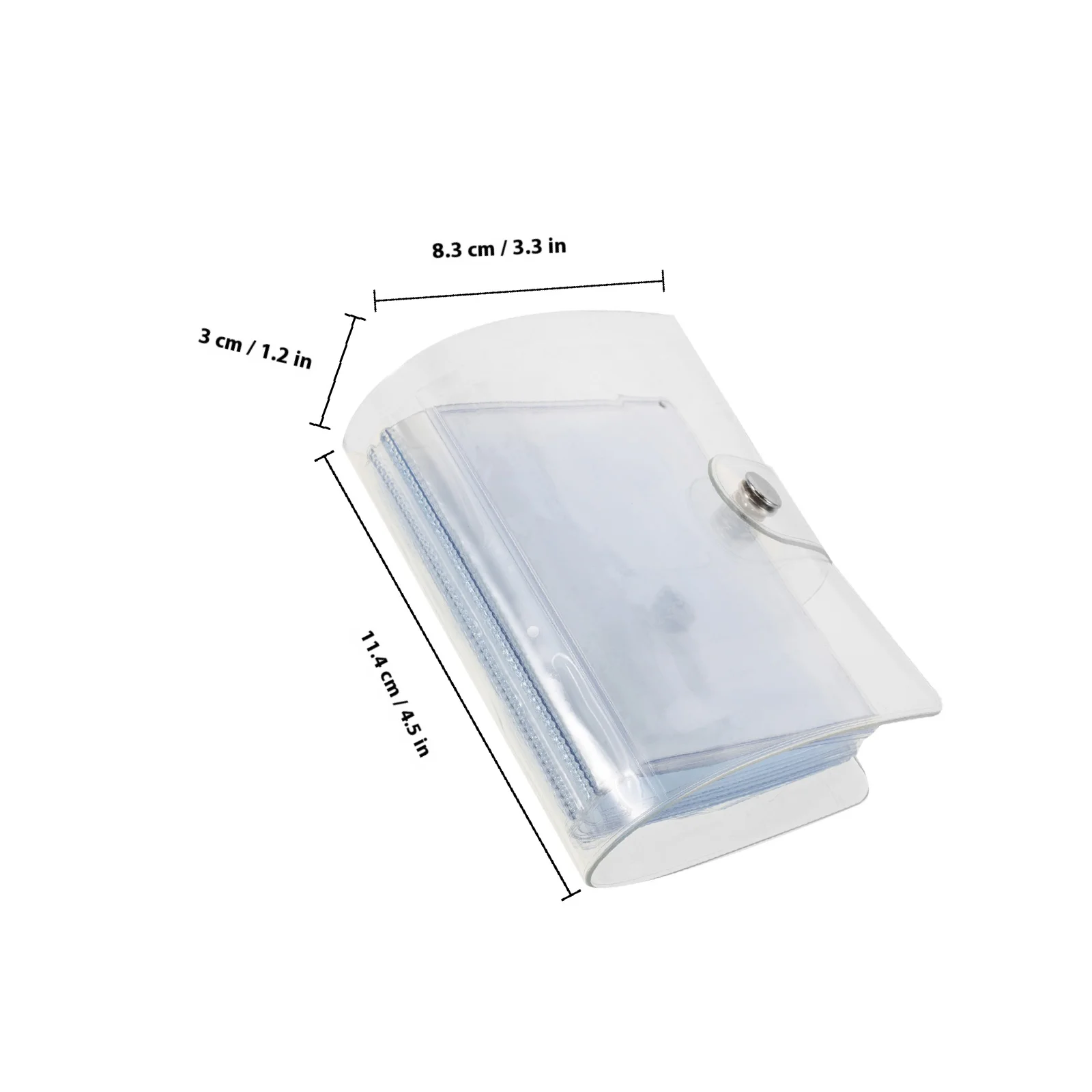 Mini album fotografico in PVC Porta carte tascabile trasparente di piccole dimensioni Libro illustrato portatile da viaggio Album di raccolta di carte raccoglitore per foto