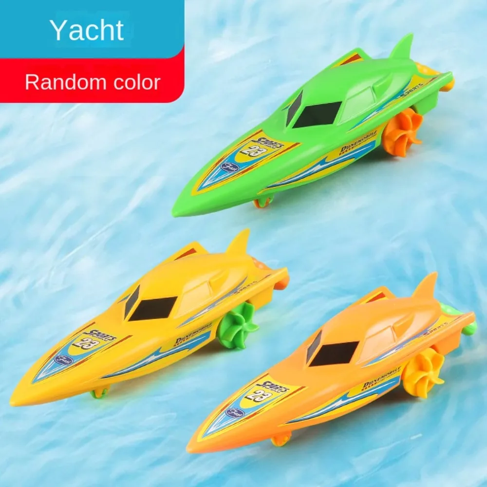 Nave doccia giocattolo da bagno nuovo motoscafo galleggiante in acqua Wind Up Toy Clockwork Kid Toys Speed Boat Ship Toys Kids