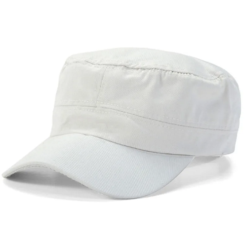 1PC Mode Männer Frauen Fünf Farben Unisex Einstellbar Klassischen Stil Plain Flache Vintage Armee Hut Kadett Militär Patrol Cap – Detail 22