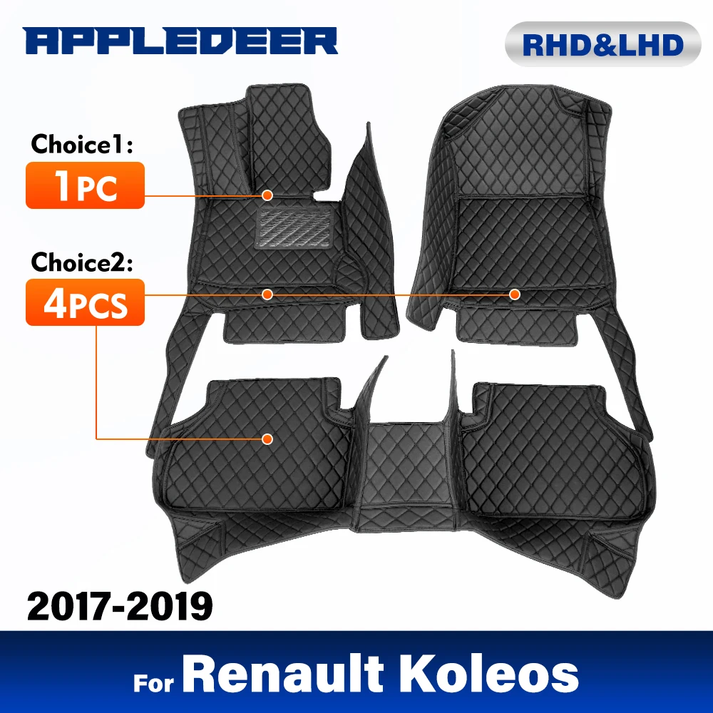 Car Floor Mats For Renault Koleos 2017 2018 2019 Custom Auto Foot Pads Automobile Carpet Cover Interior Accessories