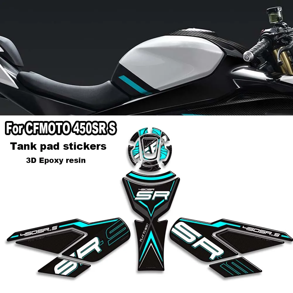 

Motorcycle Fuel Tank Cap 3D Gel Epoxy resin stickers protection Waterproof decals kit For CFMOTO 450 SR S 450 SR 450SR 2023-