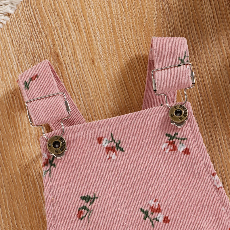 

Infant Baby Girl Summer Clothes Solid Color Fly Sleeve Round Neck Tops Flower Pattern Suspender Jumpsuit Bow Headband