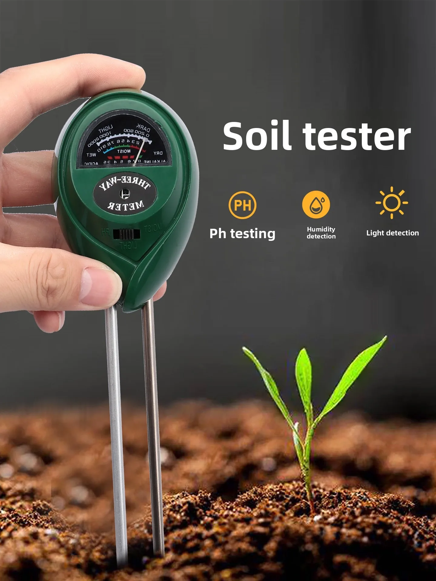 Soil moisture detector High precision flower pot pH pH water plant fertilizer nutrient meter instrument