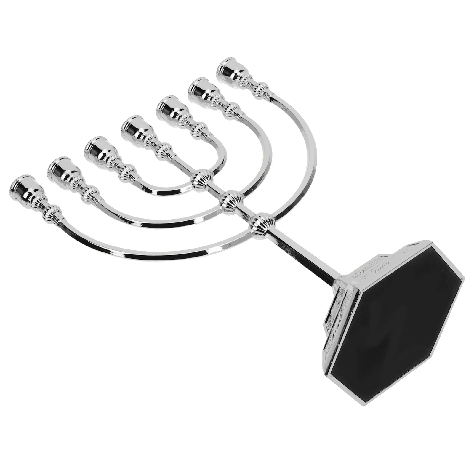 

Taper Candles Jewish Holder Ornaments Metal Hanukkah Candlestick Decor Dining Table Candlesticks Bedroom Wall above Desktop