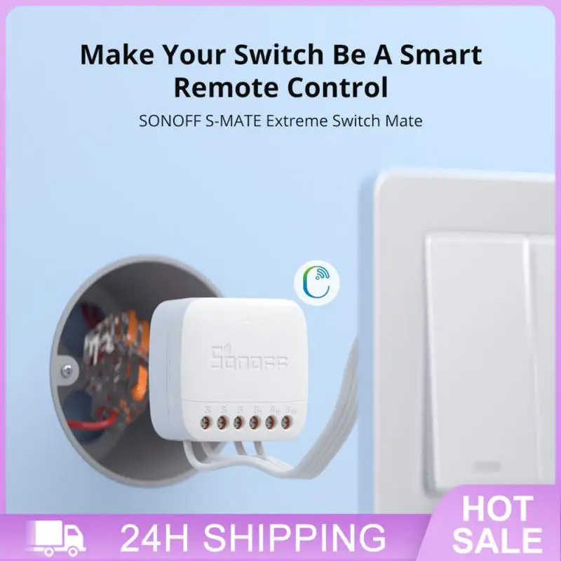 

SONOFF Extreme Switch Mate S-MATE2 eWeLink-пульт дистанционного управления через умный переключатель для умного дома, работает с Alexa для Google Home IFTTT