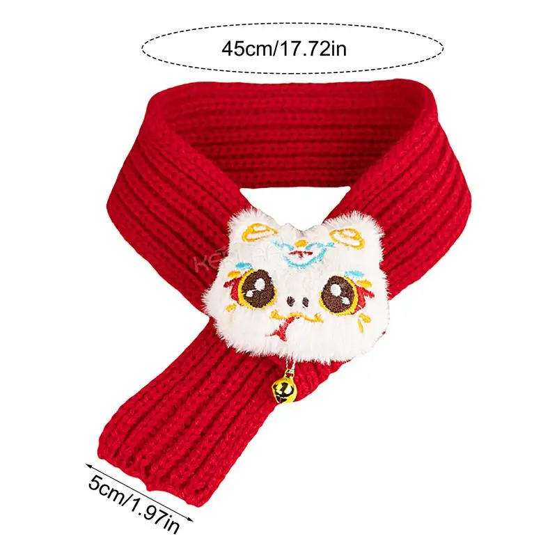 Sciarpa per cani in maglia rossa Bandana per gatti rossi Sciarpa per cani calda Bandane per animali domestici Autunno Inverno Vestito festivo Accessori per animali domestici per piccoli, medi e grandi