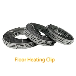 1/5/10M Metal Floor Heating Cable Straps,Heating Wires Accessories Cable Clips for Floor, Roof and Gutter Installation