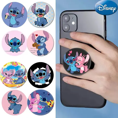 Disney Lilo & Stitch soporte para móvil fundas para teléfono accesorios Stitch soporte plegable para teléfono agarre de escritorio Tok soporte para teléfono móvil regalos