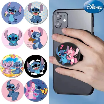 Disney Lilo ve dikiş cep tutucu telefon kılıfları aksesuarları dikiş katlanır telefon standı masaüstü kavrama Tok cep telefonu braketi hediyeler