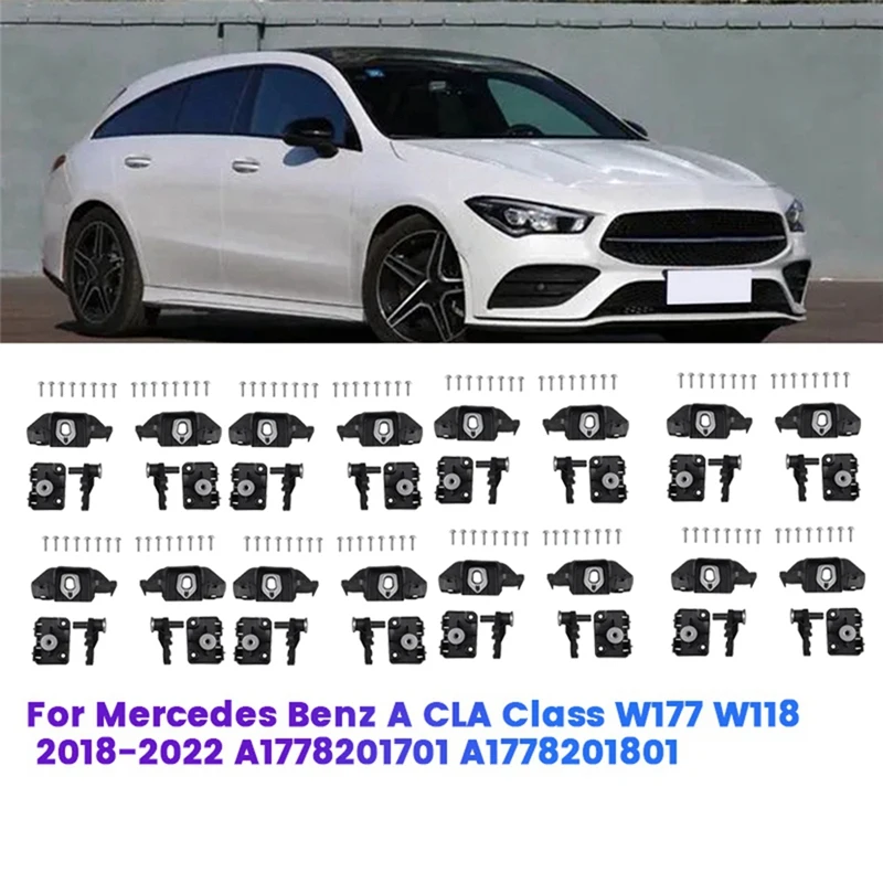 

8 пар аксессуаров для передних фар Mercedes Benz A CLA Class W177 W118 2018-2022 A1778201701 A1778201801 с фиксированным креплением