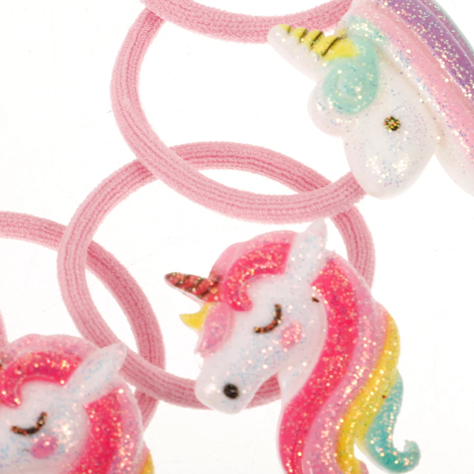 

5 пар эластичных веревок для волос с очаровательным дизайном единорога и русалкой, нескользящие ленты для волос для девочек, модные аксессуары для укладки