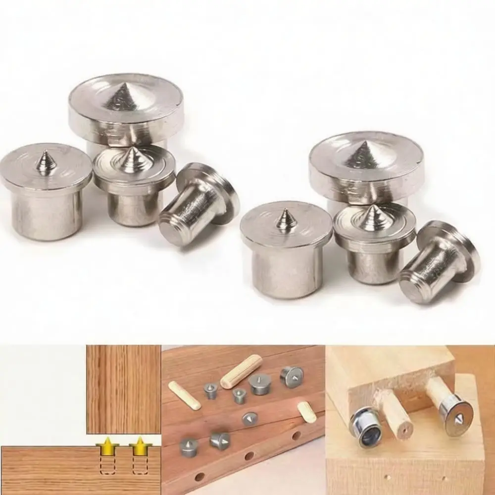 Woodworking Dowel Center Point Silver Marker Furniture Cabinet Alignment Positioning Tool DIY Joinery Connection