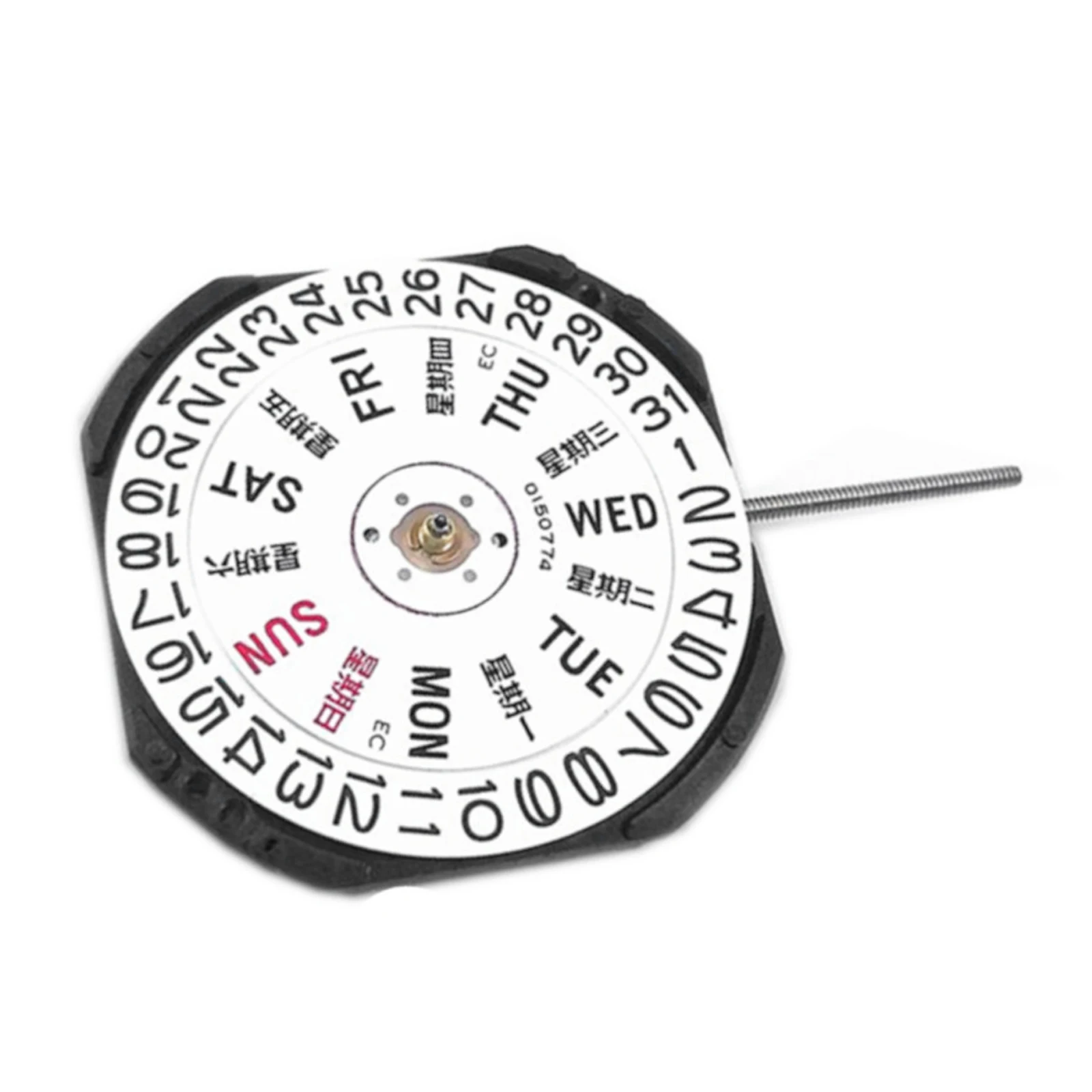 1Pc 3 lancette data giorno 26,6mm movimento orologio al quarzo con stelo giorno data e batteria per Seiko 7N43A V343 V348 V743 Y143 sostituzione