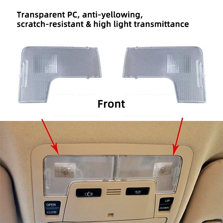 Vordere & Hintere Innenraumbeleuchtungsabdeckung, Ersatz für Deckenleseleuchte für Toyota 7. Generation Camry 2012-2017 – Detail 3