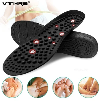 Plantilla de terapia magnética para hombre y mujer, 16 piezas, masaje magnético, acupresión, cojín de salud, almohadilla para zapatos, relajación, cuidado de los pies, suela cómoda