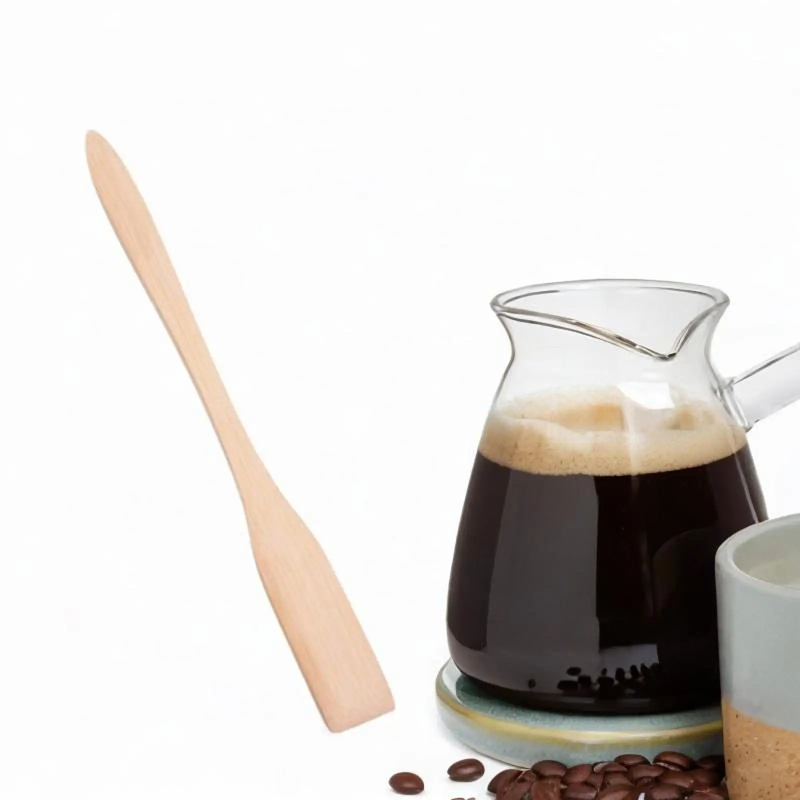 Wooden Table Spoon Cocktail Stirring Stick Coffee Tea Spoon for Bar Beverage Mixing Kitchen Coffee Tableware