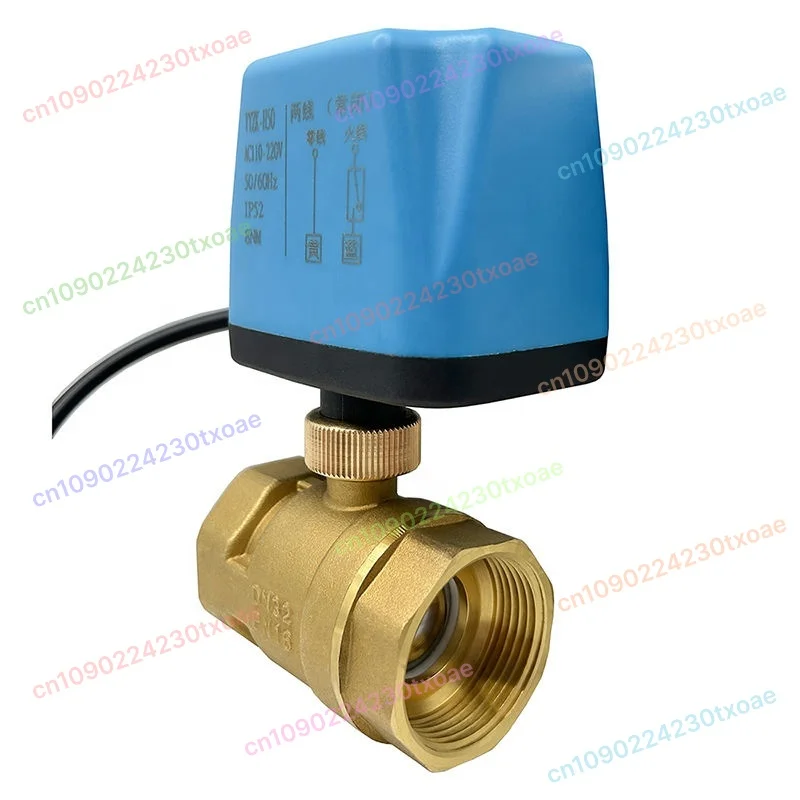 

1/2" 3/4" 1" NC Electric Ball Valve 12V 24V 220V 2 Wire Brass Solenoid Valve Replacement for Water Air