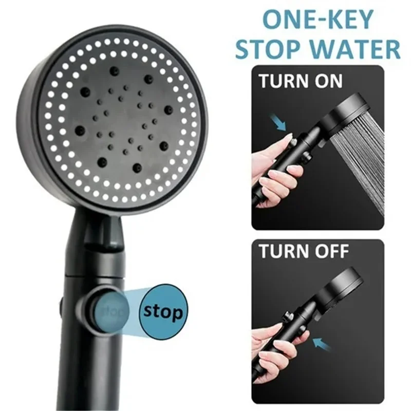 5 Modes Adjustable Shower Head Handheld High Pressure Water Saving Bathing Sprayer Luxury Bath Massage SPA Bathroom Accessories